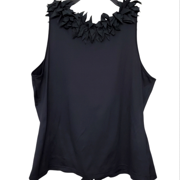 Anne Fontaine Ruffle Zipper Front Sleeveless Top - Picture 2 of 6